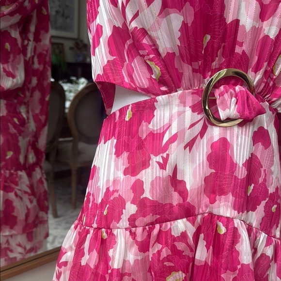Pink Floral Belted Dress - Picture 6 of 6